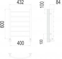 Полотенцесушитель водяной TERMINUS Классик П6 40х60 схема 3