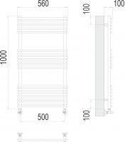 Полотенцесушитель электрический TERMINUS Ватра П18 50х100 схема 3