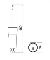 Керамический туалетный ёршик Nobili NEOCLASSIC ACCP42 схема 3