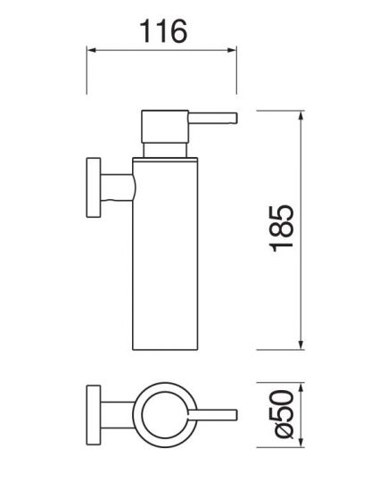 Диспенсер для жидкого мыла настенный Nobili ZEN ACPL62 схема 8