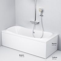 Акриловая ванна Am.Pm Sensation W30A-180-080W-A 170х80 схема 8