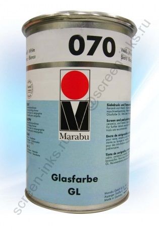 Краска Marabu Glasfarbe GL 070 White 1 л для стекла..