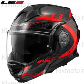 Шлем LS2 FF901 Advant X Carbon Future, Чёрно-красный