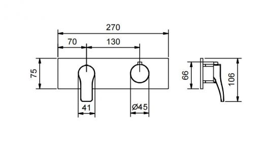 Термостатический смеситель для душа Fantini AL/23 B431B схема 2