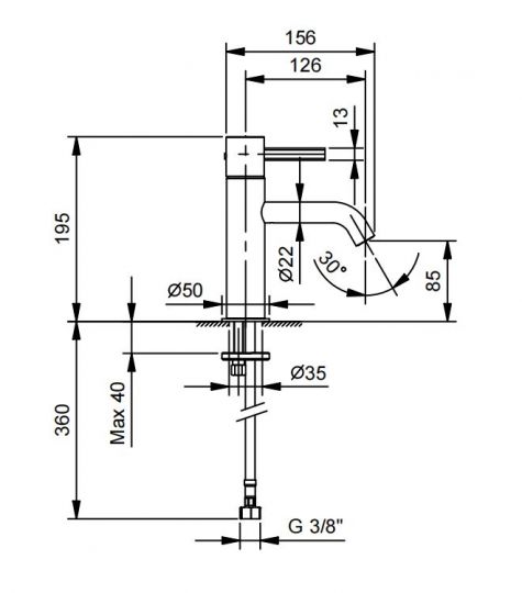 Однорычажный смеситель для раковины Fantini AF/21 A704WF схема 6
