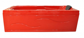 Qloriya vannaları: qırmızı düz vanna