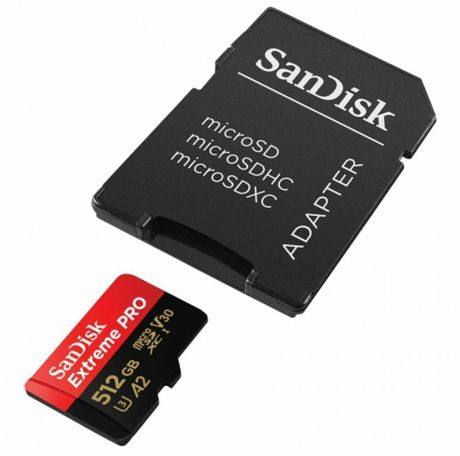 Карта памяти MicroSDXC 512GB SanDisk Extreme Pro A2 V30 UHS-I U3