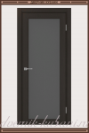 Межкомнатная дверь ТУРИН 501.2 ЭКО-шпон Венге, стекло - Графит матовое
