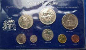 10 лет Независимости Барбадос 1976 Набор  8 монет