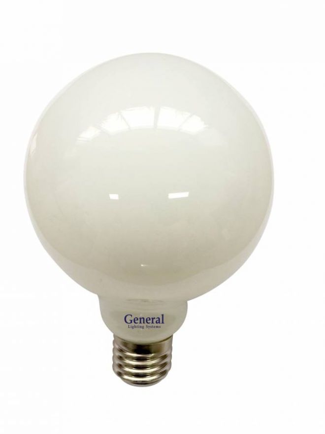 Светодиодная лампа General Шар G95S E27 8W(810lm) 2700K 2K 95x136 нитевидная, матов. 655311