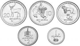 Грузия набор монет 1993 (5 штук)