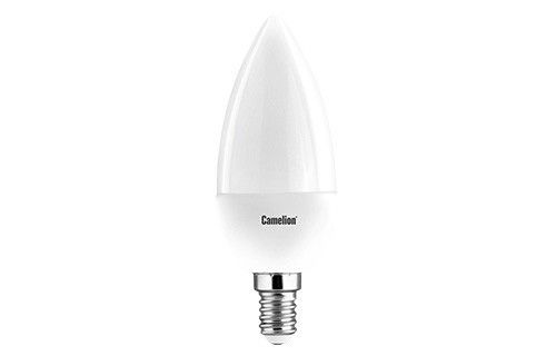 Светодиодная лампа Camelion Свеча E14 8W(720lm 220°) 3000K 2K матов. 106x37 пластик LED8-C35/830/E14