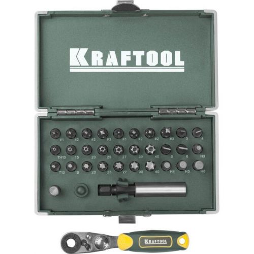 KRAFTOOL 33 шт., Cr-V, набор бит X-Drive 26065-H33