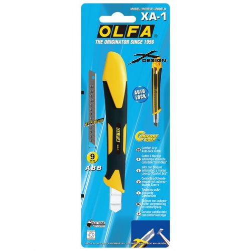 OLFA 9 мм, сегментированное лезвие, автофиксатор, нож для резки бумаги, картона, обоев Standard Models OL-XA-1