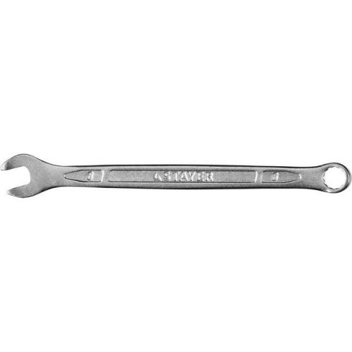 STAYER 6 мм, Cr-V сталь, хромированный, гаечный ключ комбинированный 27081-06 Professional
