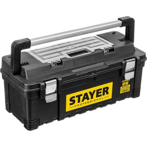 STAYER 656 х 270 х 285 мм (26"), пластиковый, ящик для инструмента JUMBO-26 38003-26_z01 Professional