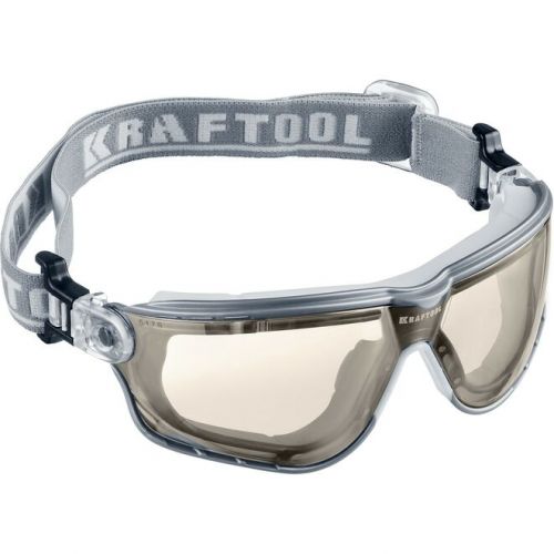 KRAFTOOL прозрачные, непрямая вентиляция, поликарбонатная монолинза, очки защитные SG-R 11009_z01