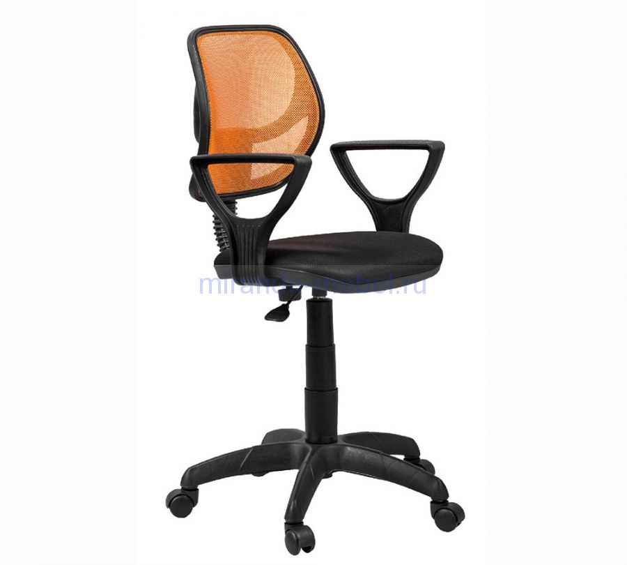 Кресло компьютерное "Форум 2" сетка оранжевая, крестовина пластик