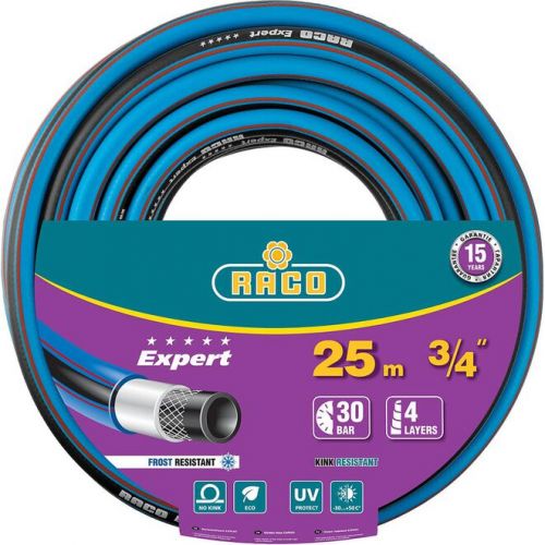 Raco O 3/4" x 25 м, 30 атм., 4-x слойный, армированный, шланг поливочный EXPERT 40302-3/4-25_z01