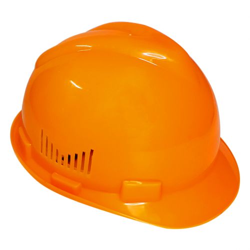 Каска защитная строительная, оранжевая