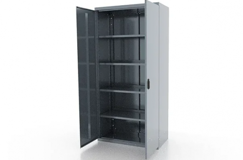 Шкаф металлический для инструмента двухсекционный, серый FERRUM 03.3004-9007