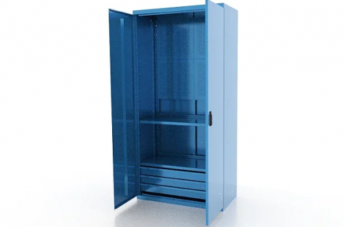 Шкаф металлический для инструмента двухсекционный, синий FERRUM 03.3032-5015