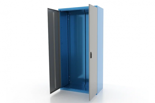 Шкаф металлический для инструмента двухсекционный, синий/серый FERRUM 03.3000-5015/9007