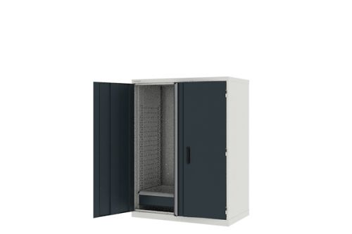 Шкаф металлический для инструмента двухсекционный, Titan, темно-серый FERRUM 43.1104-7001/7016