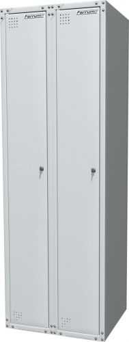 Шкаф металлический для одежды двухсекционный, серый FERRUM 03.322-7035