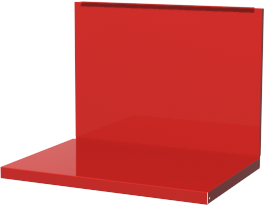 Полка/стенка для бестумбового и двухтумбового верстака, красная FERRUM 01.500L-3000