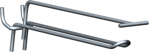 Комплект оцинкованных крючков, двойных, с ценникодержателем, 200 мм, 10 шт FERRUM 07.117G