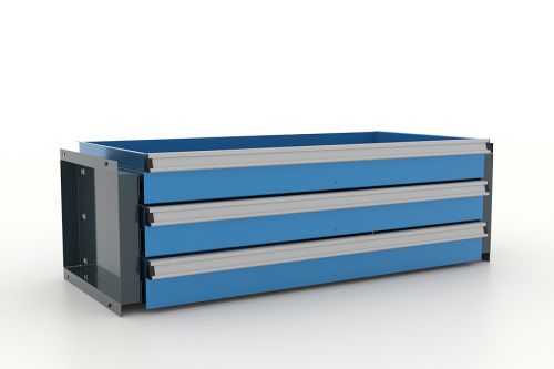 Блок из 3 ящиков для шкафа инструментального, 842 мм, темно-серый - синий FERRUM 13.922-7016/5015