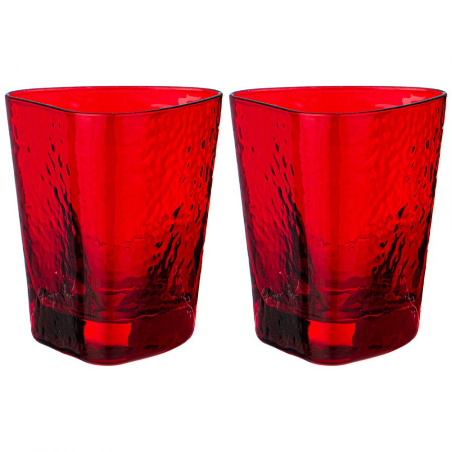 Набор стаканов для воды/виски из 2-х штук "Rocky red" 320мл