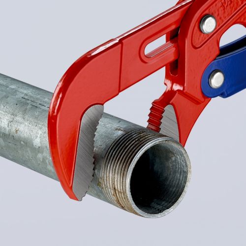 Ключ газовый с изогнутыми губками №1 1/2, быстрозажимной механизм KNIPEX KN-8360015