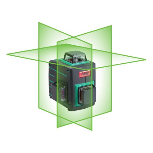 Уровень лазерный 3D, зеленый луч Pyramid 30G FUBAG 31632