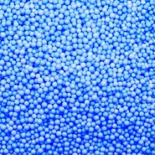 Шарики пенопласт, голубые, мелкие, D 2-3 мм, 10 гр