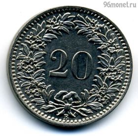 Швейцария 20 раппенов 1925 B магнит