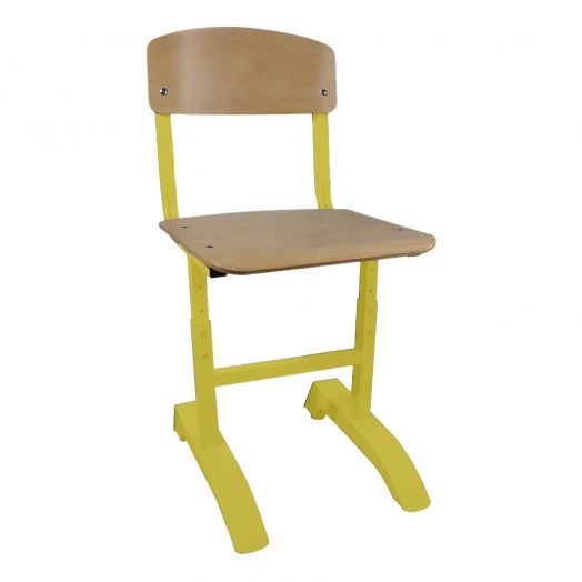 Магнат стул ученический регулируемый (Жёлтый Металлокаркас)