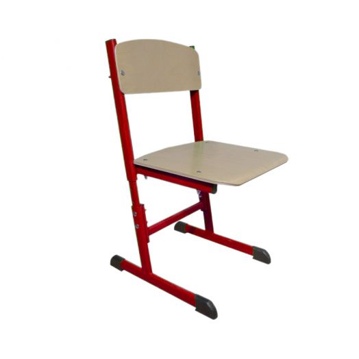 GREEN стул ученический регулируемый (Красный металлокаркас)