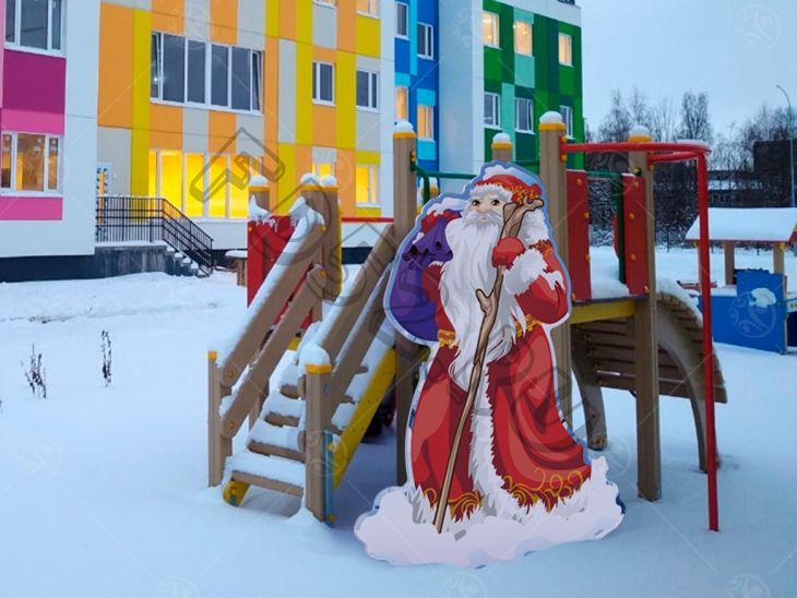 Уличная фигура "Дед Мороз Вьюжный"