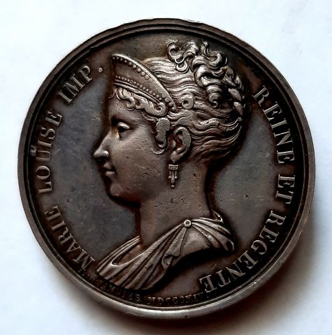 Медаль 1814 Франция RARE Наполеон I Бонапарт AUNC