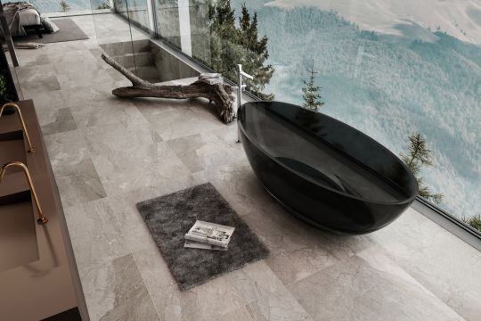 Прозрачная ванна ABBER Kristall AT9702Onyx 180х85 ФОТО