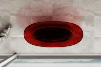 Овальная прозрачная ванна ABBER Kristall AT9703Rubin красная 170х75 схема 5