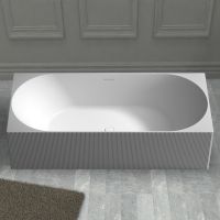 Отдельностоящая ванна из искусственного камня ABBER Stein AS9603 белая матовая 170х75 схема 1
