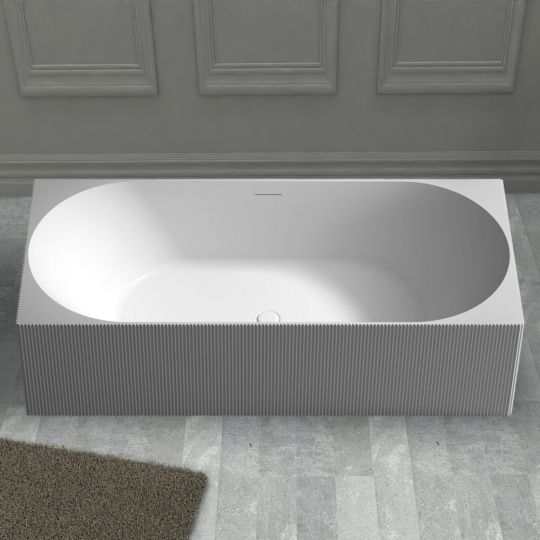 Фото Отдельностоящая ванна из искусственного камня ABBER Stein AS9603 белая матовая 170х75