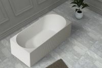 Отдельностоящая ванна из искусственного камня ABBER Stein AS9603 белая матовая 170х75 схема 5