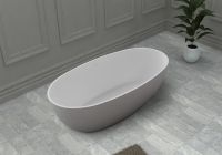 Отдельностоящая ванна из искусственного камня ABBER Stein AS9641-1.7 белая матовая 170х78 схема 5