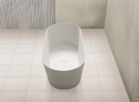 Отдельностоящая ванна из искусственного камня ABBER Stein AS9622 белая матовая 165х70 схема 7