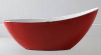 Красная акриловая ванна ABBER AB9233R 184х79 схема 1