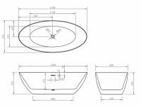 Акриловая ванна ABBER AB9374-1.7 170х80 схема 2